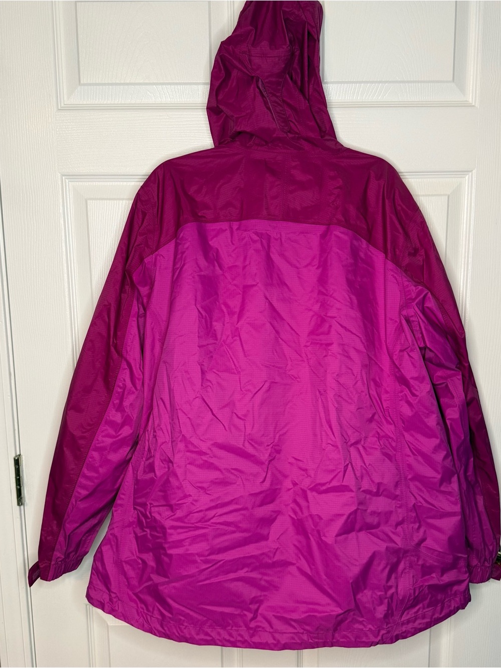 L.L.Bean women's Raincoat Jacket Shell - fuchsia and Pink Size 2X EUC - Like New - Picture 2 of 7